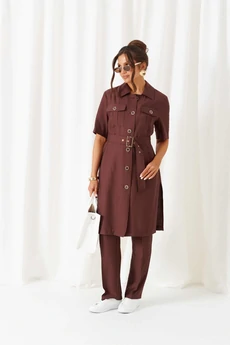 Костюм брючный 6454 шоколад Beautiful&Free