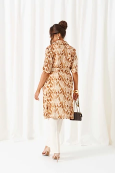 Костюм брючный 6455 песочно-молочный Beautiful&Free