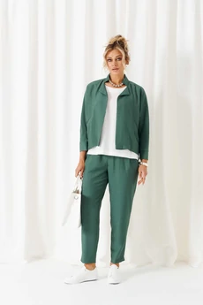 Костюм брючный 6457 бутылочно-зелёный Beautiful&Free