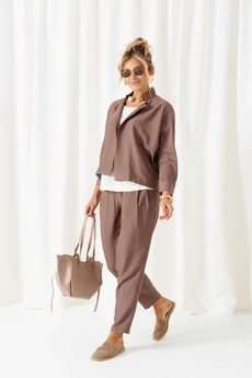 Костюм брючный 6457 трюфель Beautiful&Free