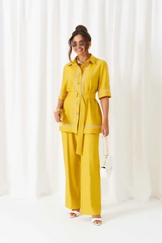 Костюм брючный 6461 горчица Beautiful&Free