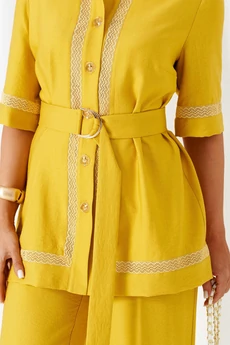 Костюм брючный 6461 горчица Beautiful&Free