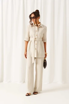 Костюм брючный 6461 бежевый Beautiful&Free