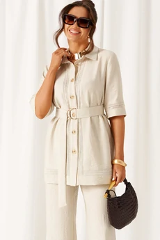 Костюм брючный 6461 бежевый Beautiful&Free