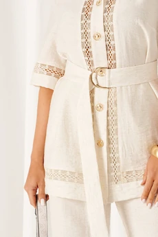 Костюм брючный 6461 белый Beautiful&Free