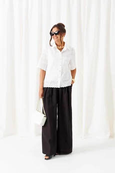 Костюм брючный 6463 бело-черный Beautiful&Free