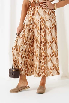 Костюм брючный 6464 бежево-ореховый Beautiful&Free