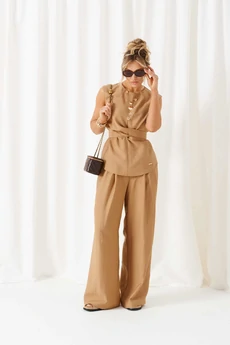 Костюм брючный 6466 бежевый Beautiful&Free