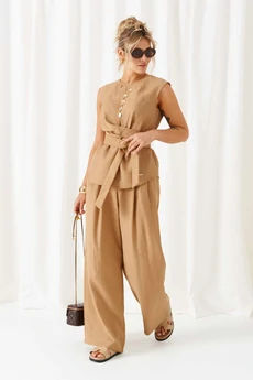 Костюм брючный 6466 бежевый Beautiful&Free