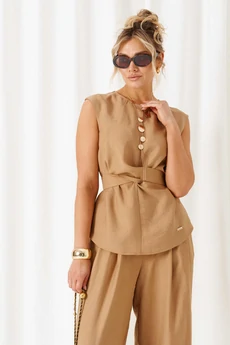 Костюм брючный 6466 бежевый Beautiful&Free