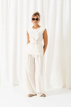 Костюм брючный 6466 молочный Beautiful&Free