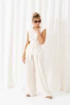 Костюм брючный 6466 молочный Beautiful&Free