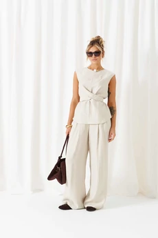 Костюм брючный 6466 песочный Beautiful&Free