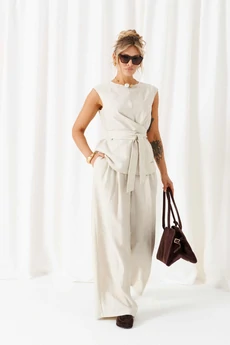 Костюм брючный 6466 песочный Beautiful&Free