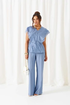 Костюм брючный 6467 голубой Beautiful&Free