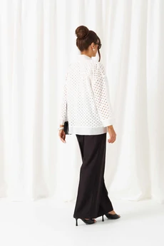 Костюм брючный 6469 бело-черный Beautiful&Free