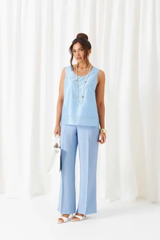 Костюм брючный 6469 голубой Beautiful&Free