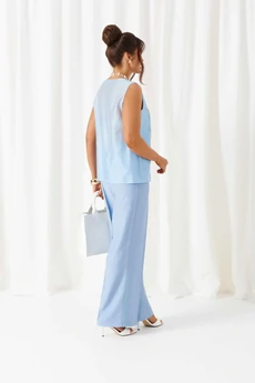 Костюм брючный 6469 голубой Beautiful&Free