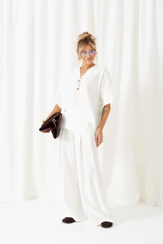 Костюм брючный 6470 белый Beautiful&Free