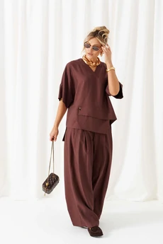 Костюм брючный 6470 шоколад Beautiful&Free