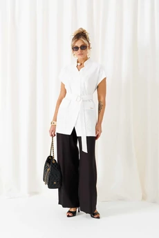 Костюм брючный 6473 бело-черный Beautiful&Free