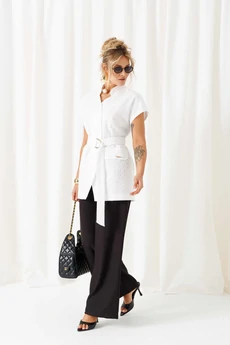 Костюм брючный 6473 бело-черный Beautiful&Free