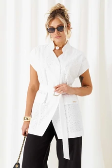 Костюм брючный 6473 бело-черный Beautiful&Free