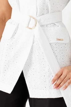 Костюм брючный 6473 бело-черный Beautiful&Free