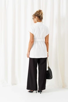 Костюм брючный 6473 бело-черный Beautiful&Free