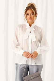 Костюм брючный 6495 стальной + белый Beautiful&Free