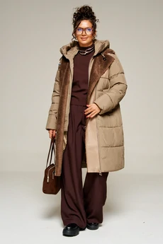 Пальто 8011 капучино Beautiful&Free