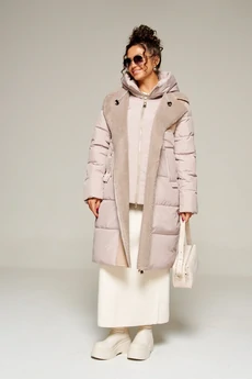 Пальто 8011 песочный Beautiful&Free