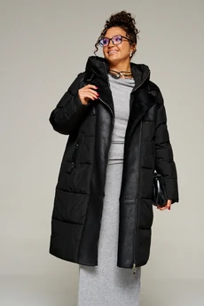 Пальто 8011 черный Beautiful&Free