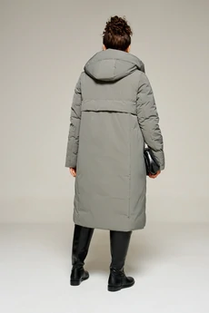 Пальто 8023 серый Beautiful&Free