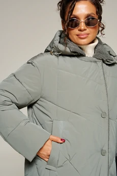 Пальто 8024 шалфей Beautiful&Free