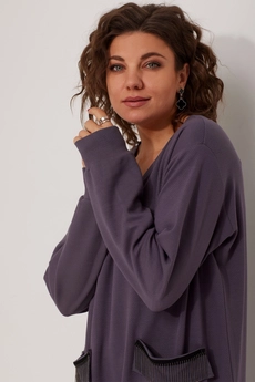 Платье 1043 баклажан BegiModa