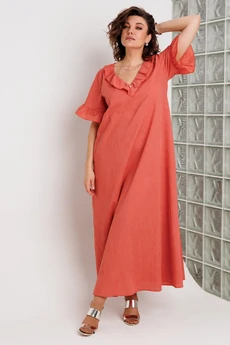 Платье 1066 коралл BegiModa