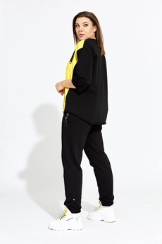 Спортивный костюм 3005 лимонно-черный BegiModa