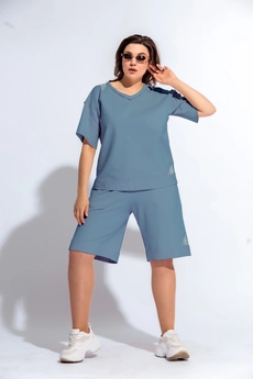 Костюм с шортами 3010 синий BegiModa