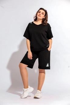 Костюм с шортами 3010 чёрный BegiModa