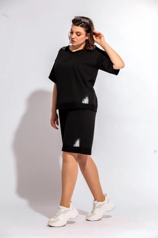 Костюм с шортами 3010 чёрный BegiModa