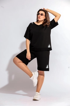 Костюм с шортами 3010 чёрный BegiModa
