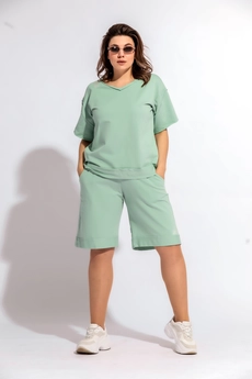 Костюм с шортами 3010 шалфей BegiModa