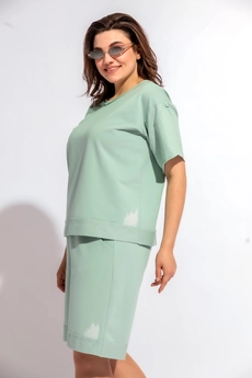 Костюм с шортами 3010 шалфей BegiModa