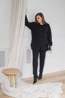 Рубашка 4006 черный BegiModa