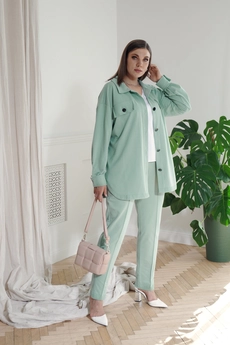Рубашка 4006 шалфей BegiModa