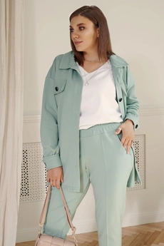 Рубашка 4006 шалфей BegiModa
