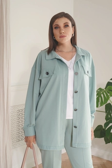 Рубашка 4006 шалфей BegiModa