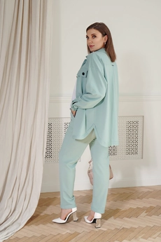 Рубашка 4006 шалфей BegiModa