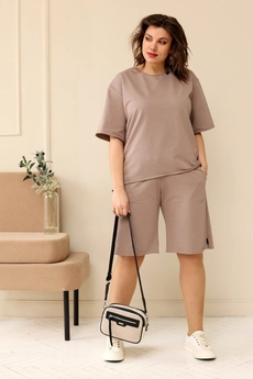 Костюм с шортами 3023 коричневый BegiModa